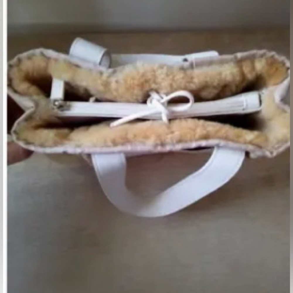 UGG Tan and Cream/White Women's Shearling-Sheepskin Mini Bag - Picture 3 of 16